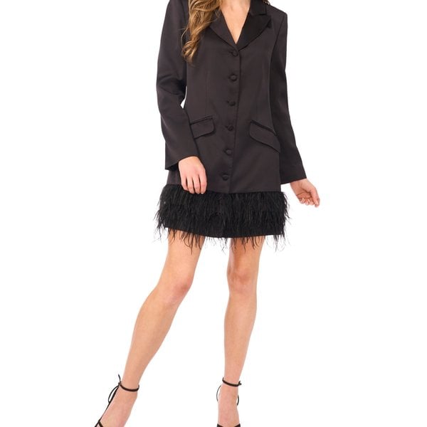 CeCe Feather-Trim Blazer Dress 82% Off at Macy's - $34