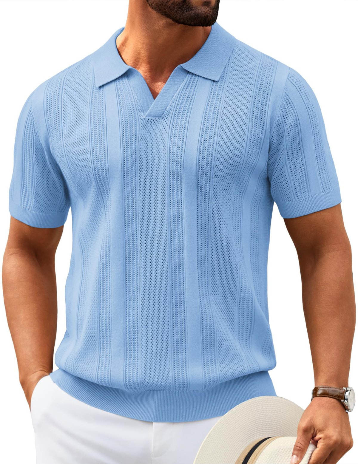COOFANDY Knit Polo Shirt Sale: $25 on Amazon (2024)