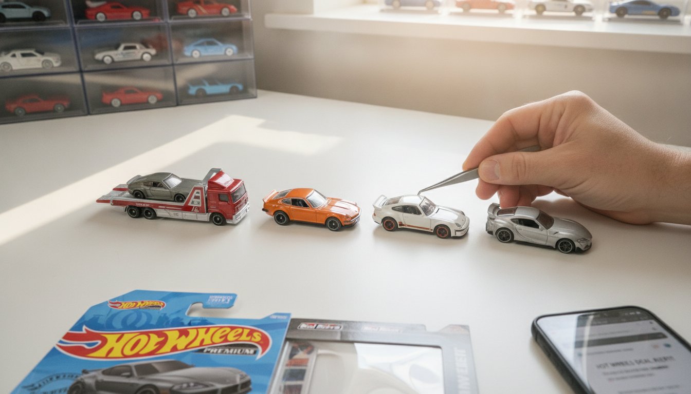 Hot Wheels コレクターエディション 4台セット Hot Wheels Premium 4-Vehicle Collector Set on Amazon