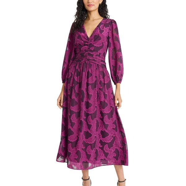 macys purple floral dress City Studios Juniors' Strappy Floral Metallic Mesh Gown, Created for Macy's