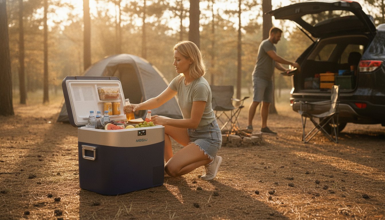megyu This $161 Portable Car Fridge Freezes—No More Soggy Coolers
