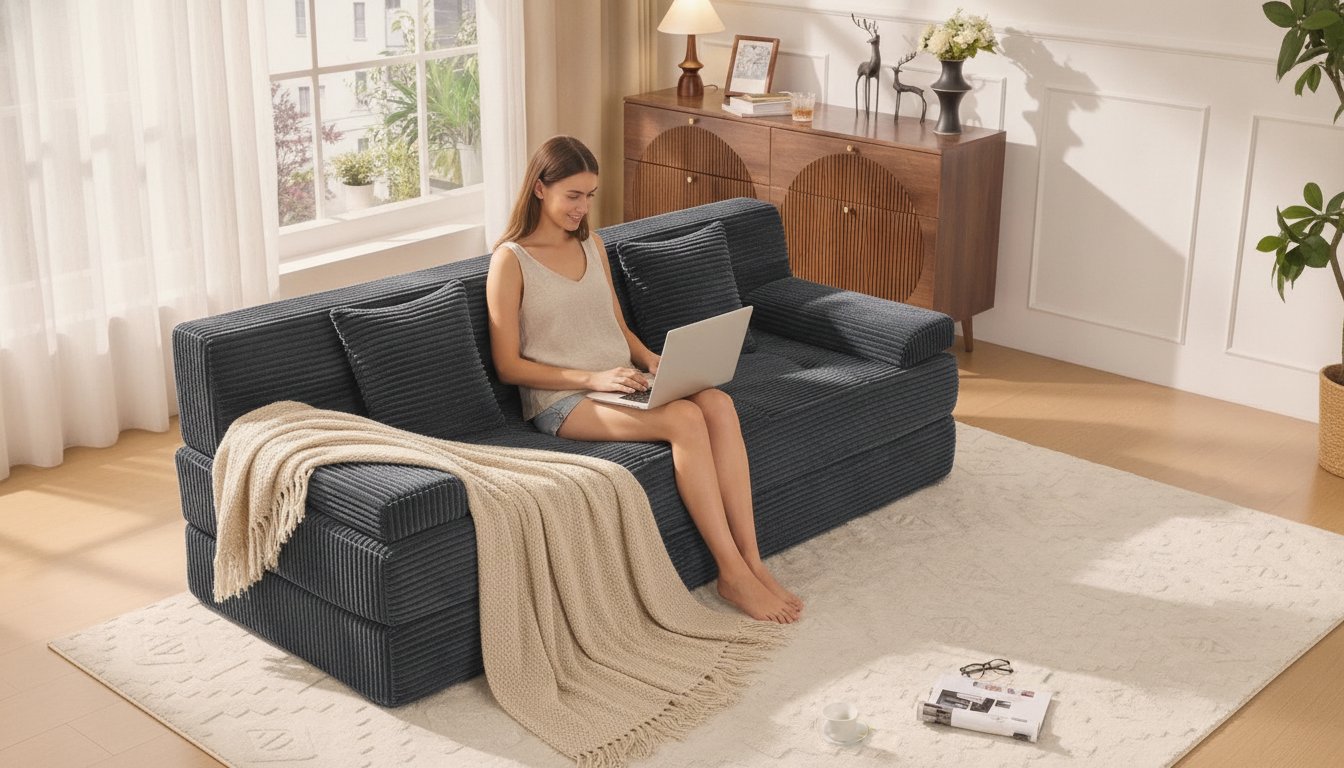 $310 No-Assembly Folding Sofa Bed for Small Apartments