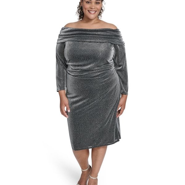 Vince Camuto Plus Size Glitter Midi Dress 81% Off at Macy's Vince Camuto Plus Size Glitter Midi Dress 81% Off at Macy's