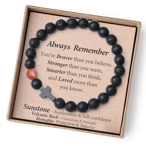 THEMEROL Easter Basket Stuffers Teen Boy Gifts Kids Cross Bracelet for